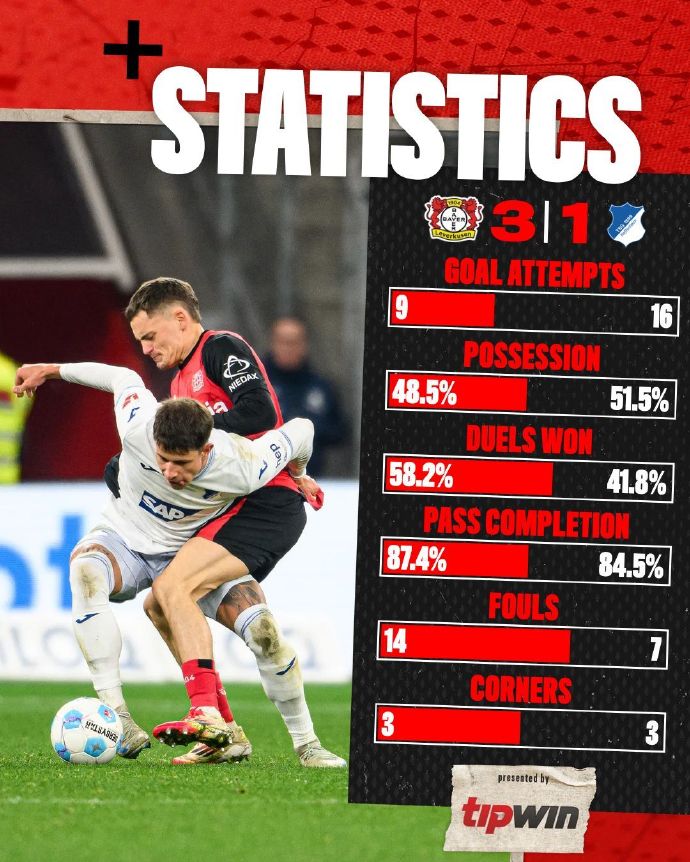 霍芬海姆主场告捷,保级形势明朗 霍芬海姆主场告捷,保级形势明朗